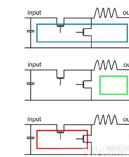圖3.在開關(guān)模式電源中找到交流電流走線。